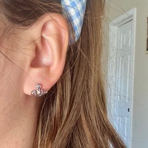 Vivienne Westwood classic silver diamond earrings